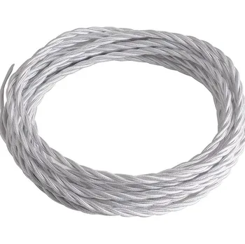 Příslušenství pro svítidlo FANEUROPE Elektrický látkový kabel Clay Tessuto, bílý, 3 x 0,75 mm², 500 cm - FANEUROPE FAN I-CLAY-CAVO-BCO