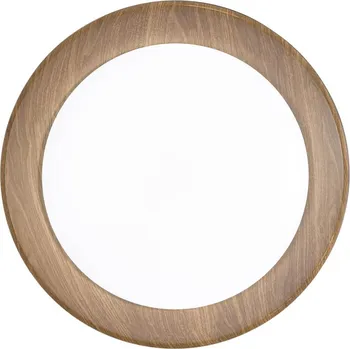 FANEUROPE Stropní LED svítidlo Arka, černé/dřevo, 36 W, 5000 lm, CCT 3000/4000/6500 K, 50 x 9 cm - FANEUROPE FAN I-ARKA-PL50-NER