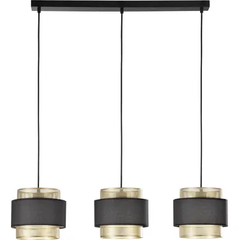 FANEUROPE Závěsné svítidlo Lounge zlatá + černá konstrukce, 3 x E27, 85 x 200 cm - FANEUROPE FAN I-LOUNGE-S3