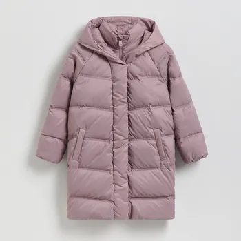 Dívčí bunda Reserved - Prošívaný kabát s přírodním prachovým peřím - orchidejová - 256EX-40X - 256EX-40X-128