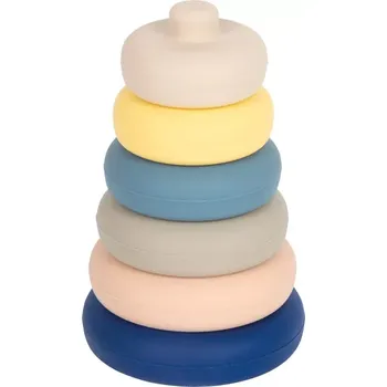 Dřevěná hračka small foot Silikonová nasazovací věž