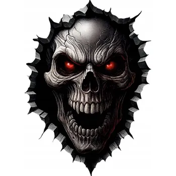 Samolepicí dekorace na vozidlo LEBKA na Auto | Strašidelná LEBKA Fólie lebkou