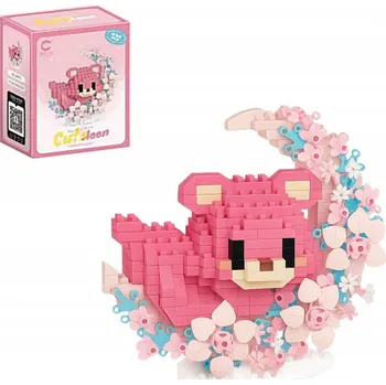 ostatní stavebnice Stavebnice MINI CuteMoon Růžový Medvídek