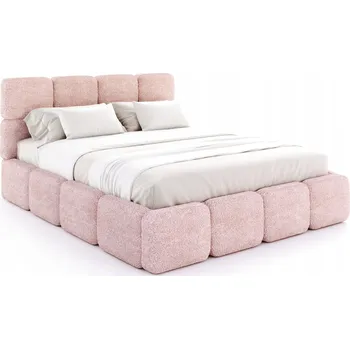 Postel FDM Čalouněná postel DELICATO 90x200 cm s úložným prostorem a roštem - CLEO bílá