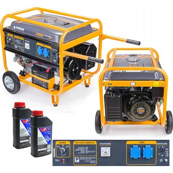 Elektrocentrála Přenosná elektrocentrála jednofázová Powermat 6500 W benzínová