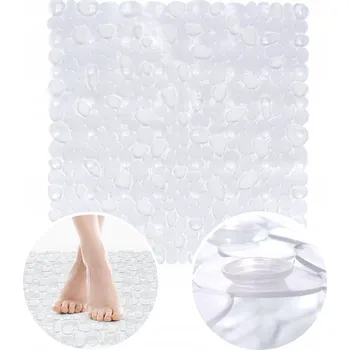 Prostiskluzová podložka do sprchy průhledná 51x51 cm