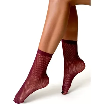 Pánské ponožky Kabaretní ponožky Veneziana Magica bordeaux Univerzální