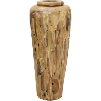 Váza Dekorativní váza 40 x 100 cm masivní teakové dřevo IM_285209