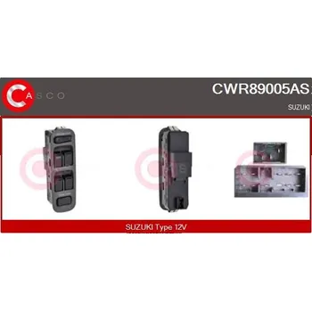 Spínač, zvedací zařízení oken CASCO CWR89005AS