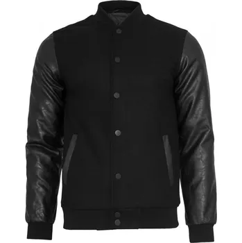 Pánské oblečení Pánská bunda Urban Classics Oldschool College Jacket - černá XXL