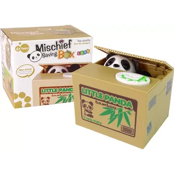 Pokladnička Sporicí pokladnička panda z bambusovým domečkem