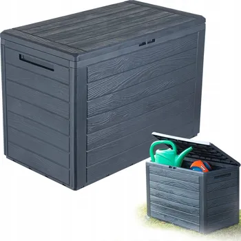 Zahradní úložný box Zahradní úložný box Prosperplast WoodeBox 190 l Antracit