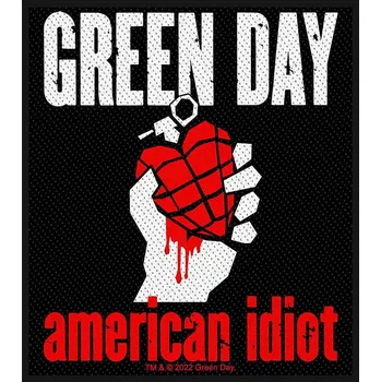 Nášivka Green Day tkaná nášivka PES 100x90 mm, American Idiot 2