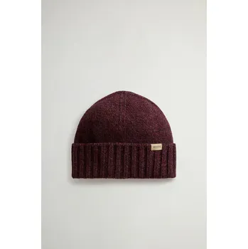 Kšiltovka ČEPICE WOOLRICH MOULINE BEANIE WINE