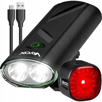 Cyklosvítilna SVĚTLA NA KOLO PŘEDNÍ A ZADNÍ OSVĚTLENÍ USB LED LAMPA VAYOX