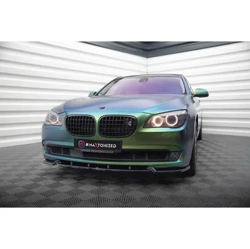 Tuning Maxton Design spoiler pod přední nárazník ver.2 pro BMW řada 7 F01 Standard, černý lesklý plast ABS