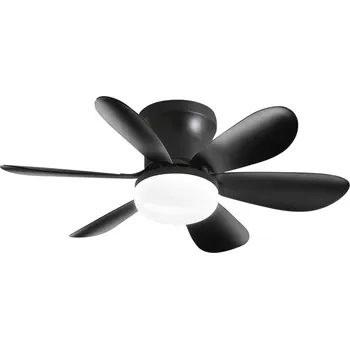 Dekorativní svítidlo FANEUROPE Stropní ventilátorové LED svítidlo Wind (černé) 10 W, 1100 lm, CCT, stmívatelné, IR ovladač, 16 x 53 cm - FANEUROPE FAN LED-WIND-NER