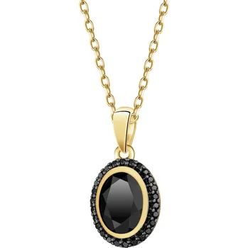 Přívěsek Zlatý přívěsek s černými brilianty a onyxem - ryzost 585 - 189.394