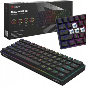 Klávesnice MECHANICKÁ KLÁVESNICE drátová 60% HERNÍ RGB PODSVÍCENÁ HOT SWAP