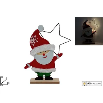 Vánoční dekorace PROHOME - Mikuláš s hvězdou LED 32cm