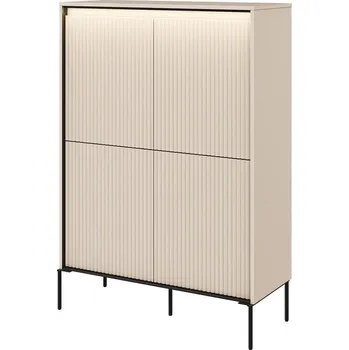 Komoda Komoda 4D s LED IPOLIS písková/černá