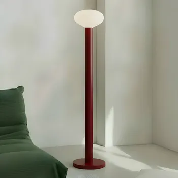 Lampička ALDEX Stojací lampa Flo, červená, výška 138 cm, 1 žárovka, sklo červená, bílá 1 x 10 W LED - Doprava zdarma