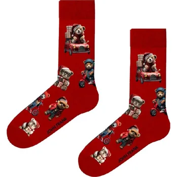 Dámské ponožky Dámské ponožky John Frank WJFLSFUN-CH50 UNI Červená