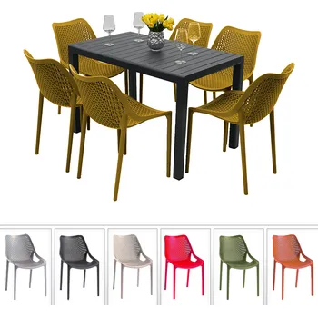 Zahradní sestava Zahradní sestava DUBLIN/ASTOR 1+6 (různé barvy) olivová