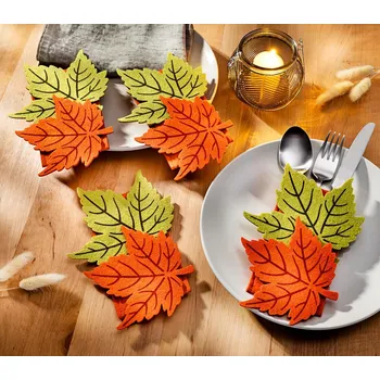 Ozdobná kapsa na příbory Javor, sada 4 ks