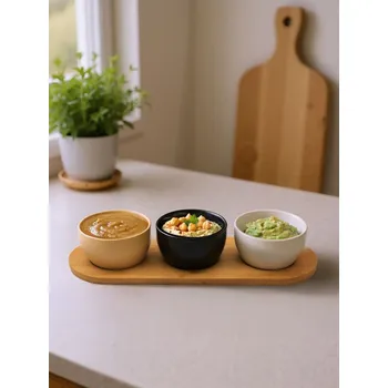 Sinsay - Servírovací tác se třemi mističkami - vícebarevná - 054HM-MLC - 054HM-MLC-ONE