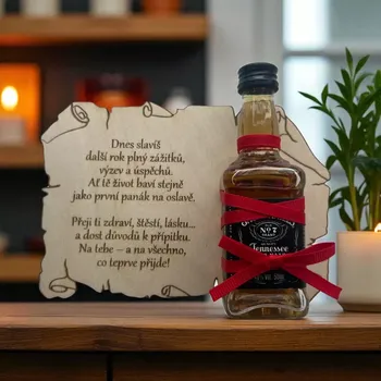 Dárkový potravinový koš Dárková dřevěná deska s Jack Daniel’s – originální dárek