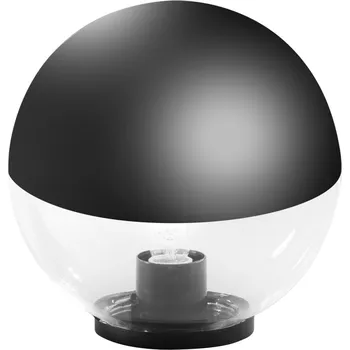 Venkovní osvětlení FANEUROPE Koule Polly Sfera, PMMA, průhledná, horní polokoule černá, 1 x E27, IP44, průměr 30 cm - FANEUROPE FAN I-POLLY-G30-TR180
