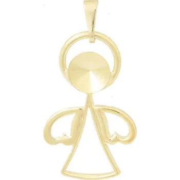 Přívěsek Crystal-ZONE Přívěsek Anděl Rivoli 8mm gold plating 24kt