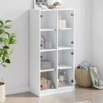 Příborník do zásuvky zahrada-XL Highboard s dvířky bílý 68 x 37 x 142 cm kompozitní dřevo 3295857