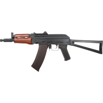 Airsoftová zbraň AKS-74U, full steel, dřevo, Cyma Platinum, CM.055