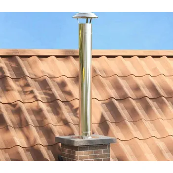 vidaXL Rozšíření komína Stříbrná 25 x 25 x 132 cm Nerezová ocel [42008451]