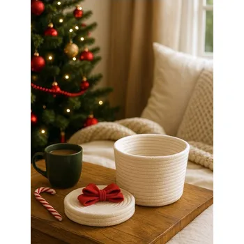 Úložný box Sinsay - Vánoční úložný koš s víkem - bílá - 834GN-00X - 834GN-00X-ONE