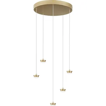 FANEUROPE Konstrukce zlatá kovová závěsná konstrukce s integrovaným LED světelným bodem 20 W a kabelem pr. 35 cm x výška 210 cm, nastavite - FANEUROPE FAN LED-BASE-S-R5-ORO