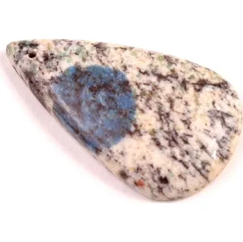 Přírodní kámen Vrtaný kabošon Jaspis K2 č.V72 (36x21x6mm)