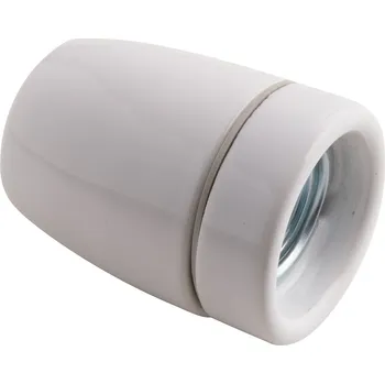 Příslušenství pro svítidlo FANEUROPE Příslušenství – porcelánová objímka Clay E27, bílá, 4,5 x 6 cm - FANEUROPE FAN I-CLAY-E27