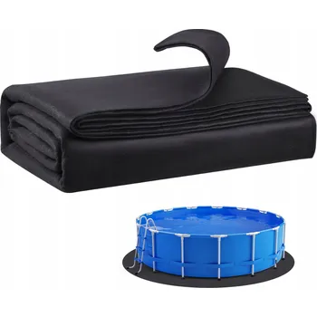 Bazén Podložka pod Bazén 640x640 cm Kulatý Ochranná Podložka pod Nadzemní Bazény