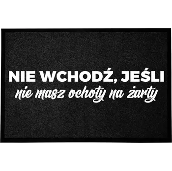 VCHODOVÁ ROHOŽKA S POTISKEM PROTI UKLOUZNUTÍ 40X60CM ČERNÁ - VTIPNÁ