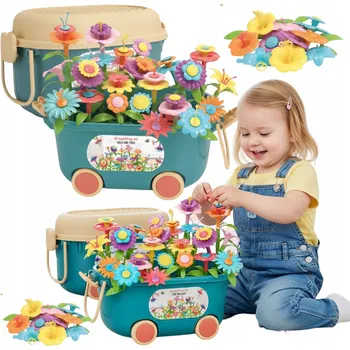 ostatní stavebnice VZDĚLÁVACÍ STAVEBNÍ STAVEBNICE PRO STAVBU KVĚTINOVÉ ZAHRADY - VELKÁ KUFŘÍK