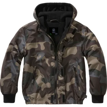 Pánská větrovka Dětská bunda Windbreaker Frontzip, Brandit, darkcamo, 146/152