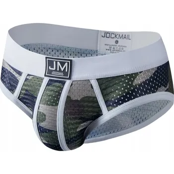 Pánské oblečení Pánské Sexy Síťované Slipy ve stylu Maskáčový JOCKMAIL - M