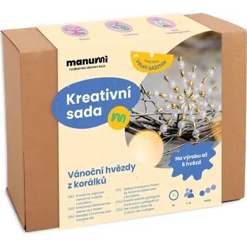 kreativní sada Manumi kreativní sada na výrobu vánočních hvězd z korálků