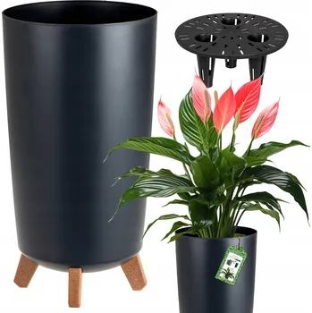 Květináč Květináč Deco4Home kulatý šedý 45 cm industriální