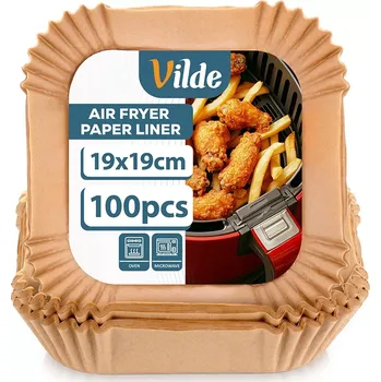 Příslušenství pro fritézu Papírové vložky do horkovzdušné fritézy 19 × 19 cm, 100 ks