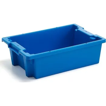 přepravka pro zvíře Plastová přepravka SPENCE, stohovatelná, 30 l, 600x400x180 mm, modrá