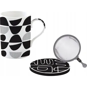 Hrnek s Víčkem a Spařovačem Premium Porcelán New Bone China 350 ml UTL